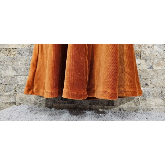 Fit & Flare Dress Womens Babydoll Festival Fairy Grunge Skater Y2K Orange Size S - Picture 8 of 12